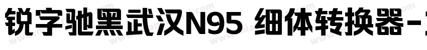 锐字驰黑武汉N95 细体转换器字体转换